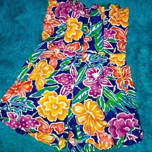 Vintage Lizsport 90’s Floral Romper sleeveless